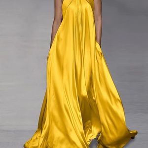 Yellow/Gold Halter Neck Dress XL